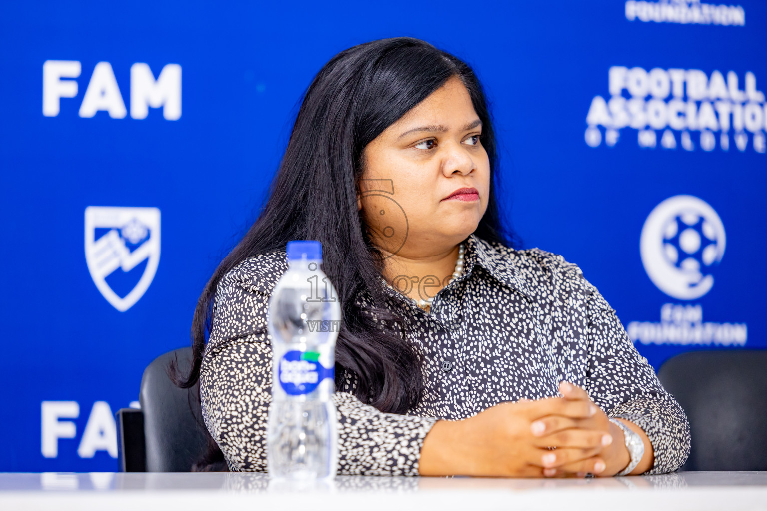 Press conference by FAM Normalization Committee was held at National Stadium in Male', Maldives on Sunday, 18th September 2024. Photos: Nausham Waheed / images.mv