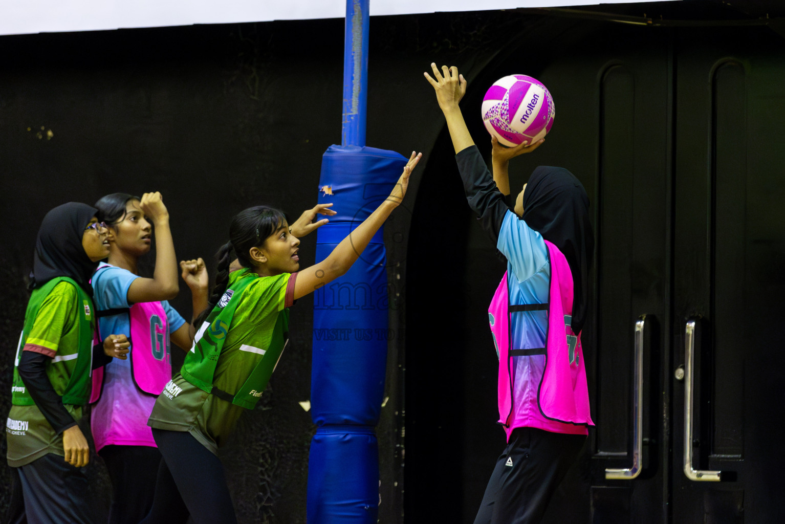 Young netter A vd Fionti sports academy in Day 3 of 3rd Netball Junior Championship, held at Social Center on Wednesday 22nd January 2025 . Photos: Shuu Abdul Sattar / images.mv