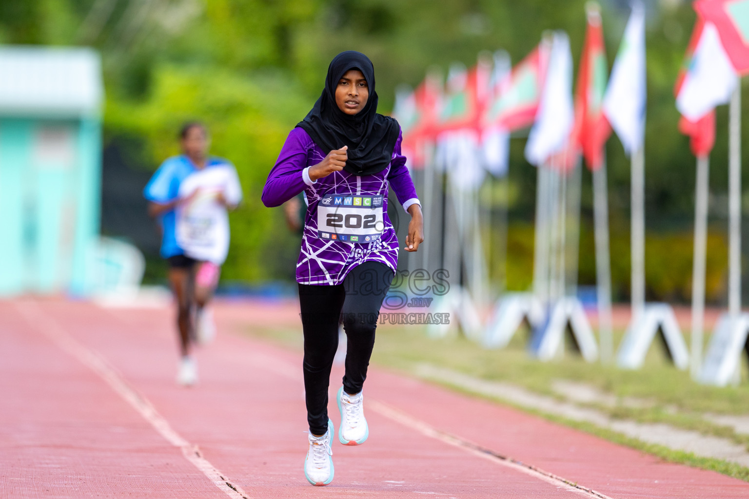 Day 2 of MWSC Interschool Athletics Championships 2024 held in Hulhumale Running Track, Hulhumale, Maldives on Sunday, 10th November 2024. Photos by: Ismail Thoriq / Images.mv