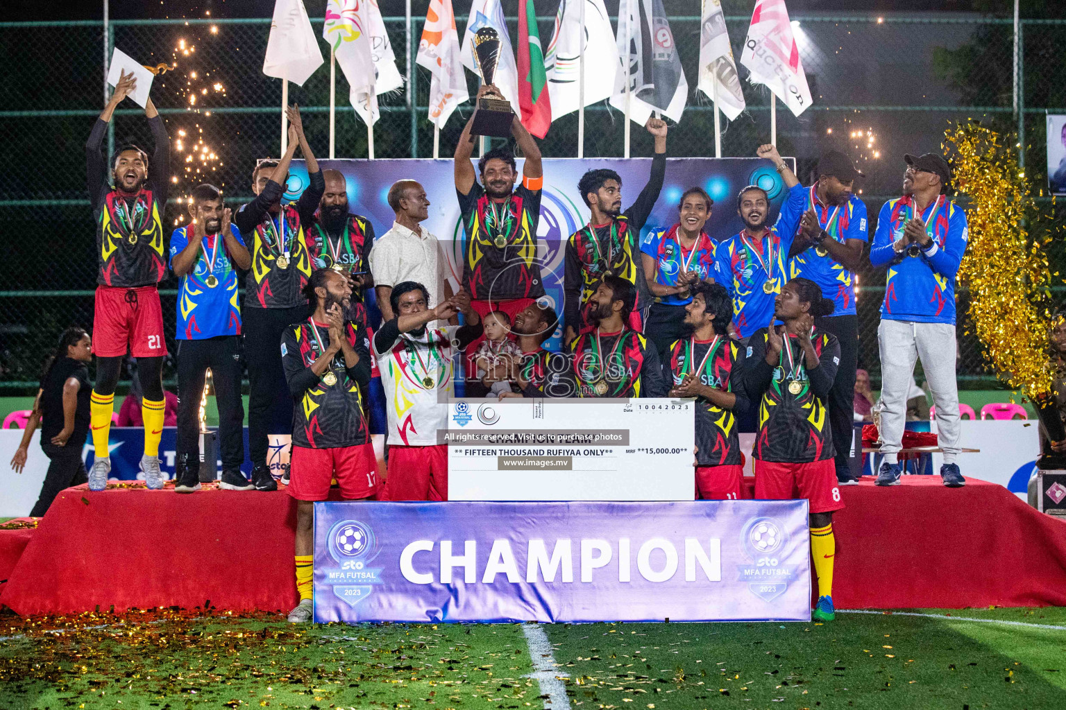 Final of MFA Futsal Tournament 2023 on 10th April 2023 held in Hulhumale'. Photos: Nausham waheed /images.mv