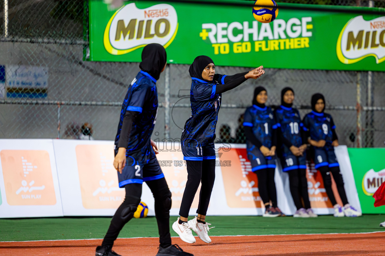 Raajje Volley Club vs Club Rising Star Academy in Milo National Junior Volleyball Championship 2025 Day 4 was held on Tuesday, 25th November 2025 at Ekuveni Turf Court Male', Maldives. Photos: Nausham Waheed / images.mv