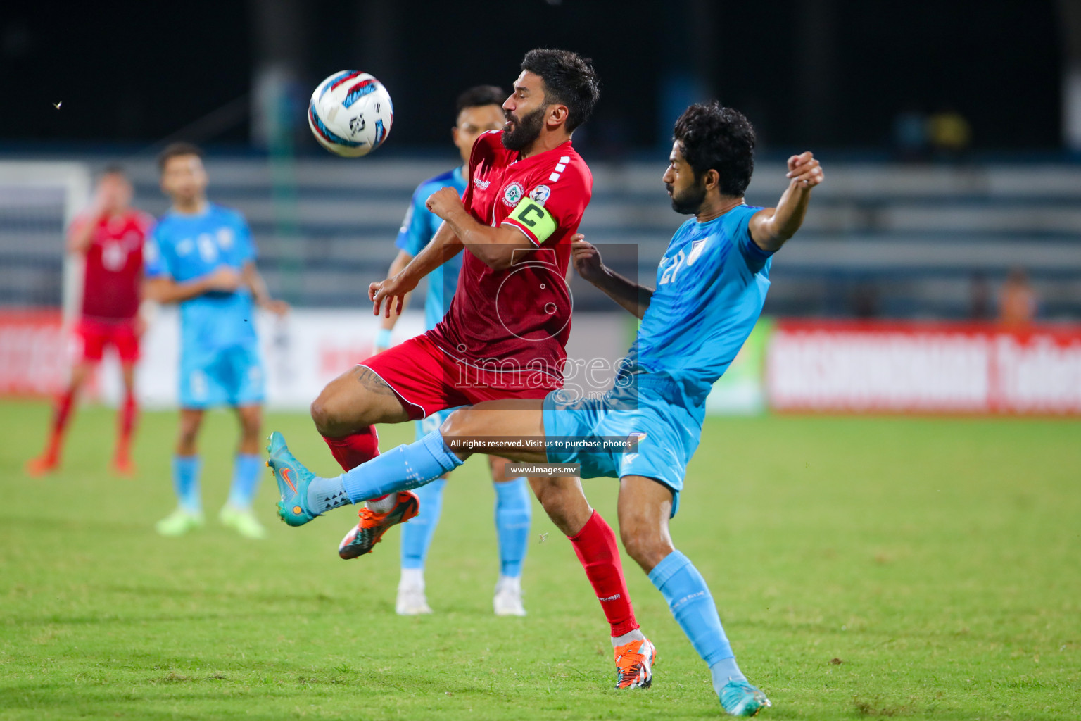 Lebanon vs India in the Semi-final of SAFF Championship 2023 held in Sree Kanteerava Stadium, Bengaluru, India, on Saturday, 1st July 2023. Photos: Nausham Waheed, Hassan Simah / images.mv