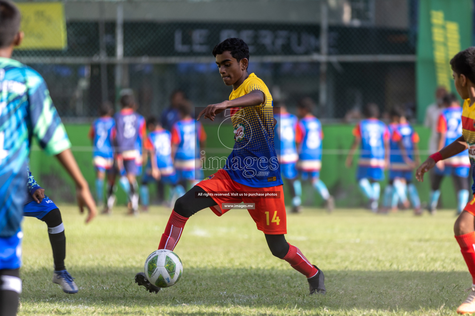 Day 1 of MILO Academy Championship 2023 (U12) was held in Henveiru Football Grounds, Male', Maldives, on Friday, 18th August 2023. Photos: Mohamed Mahfooz Moosa / images.mv