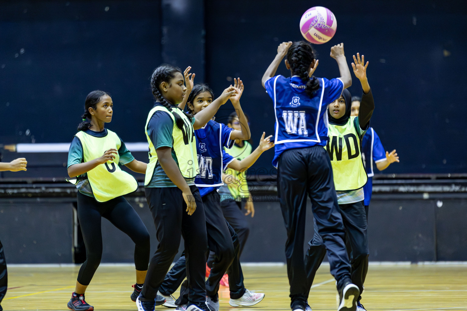 Day 1 of Inter-School Netball Tournament 2025 was held in Social Center Indoor Hall on Saturday, 18th October 2025. Photos: Areef Adam / images.mv