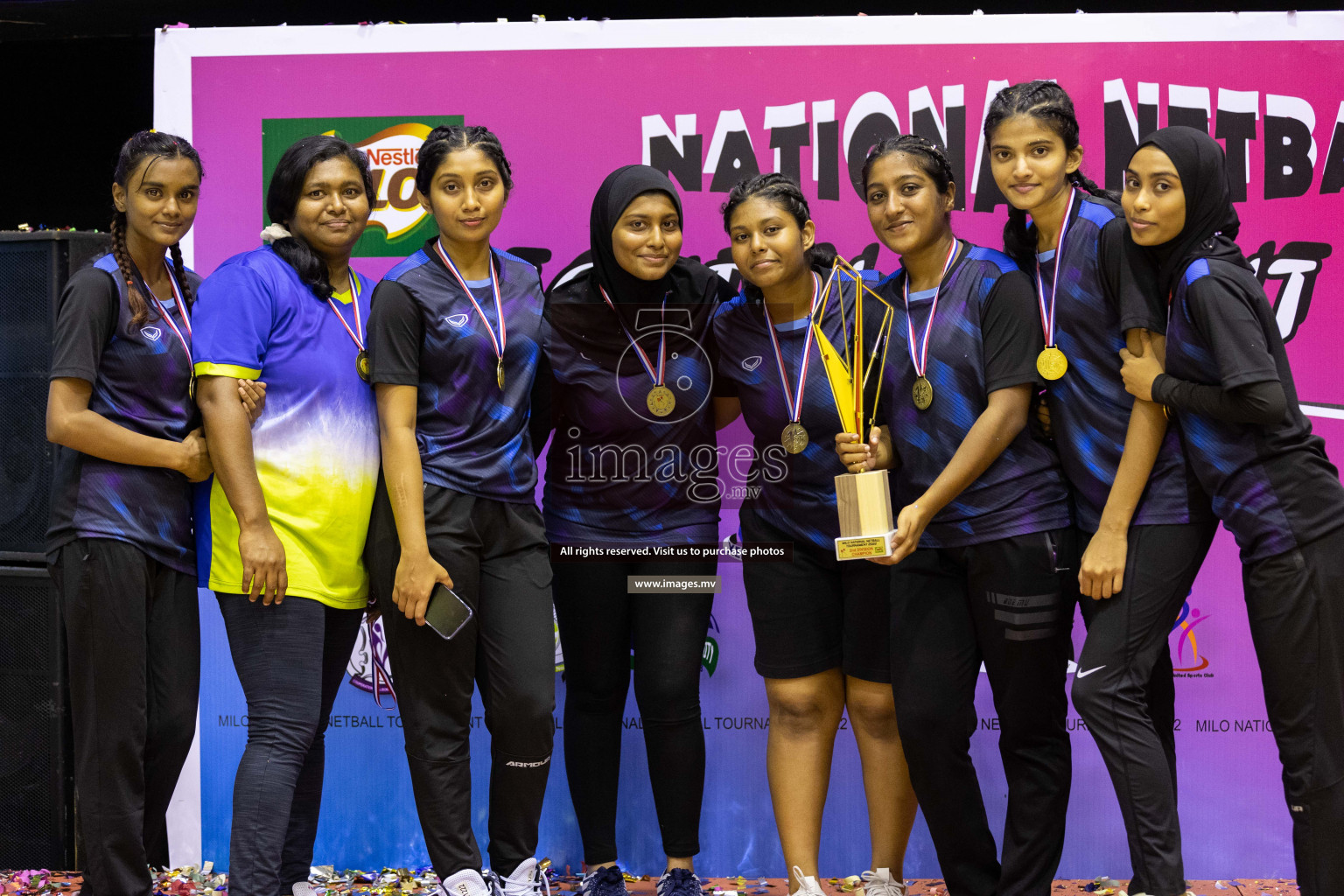 Club Green Streets vs Kulhudhufushi Y&RC in the 1st Division Final of Milo National Netball Tournament 2022 on 22nd July 2022 held in Social Center, Male', Maldives. Photographer: Shuu / images.mv