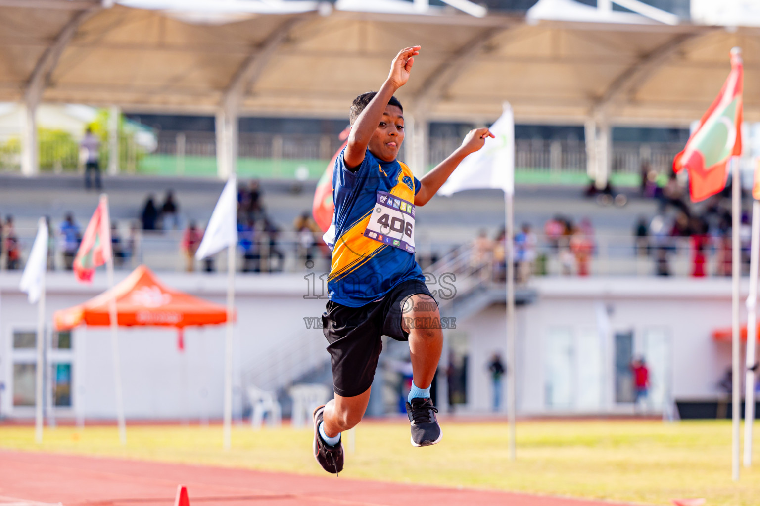 Day 3 of MWSC Interschool Athletics Championships 2024 held in Hulhumale Running Track, Hulhumale, Maldives on Monday, 11th November 2024. Photos by: Nausham Waheed / Images.mv