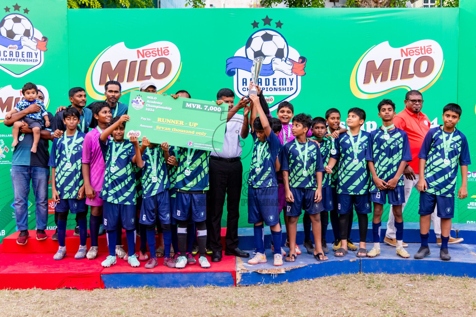 Day 4 of MILO Academy Championship 2024 - U12 was held at Henveiru Grounds in Male', Maldives on Sunday, 7th July 2024. Photos: Nausham Waheed / images.mv