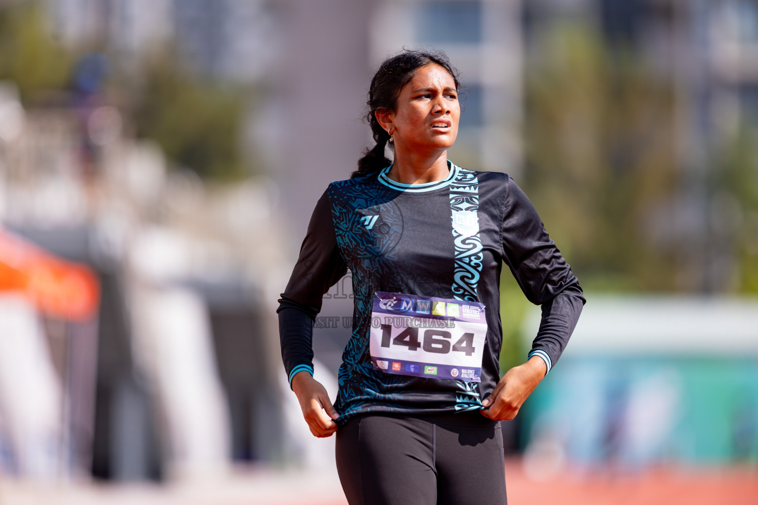 Day 3 of MWSC Interschool Athletics Championships 2024 held in Hulhumale Running Track, Hulhumale, Maldives on Monday, 11th November 2024. 
Photos by: Hassan Simah / Images.mv