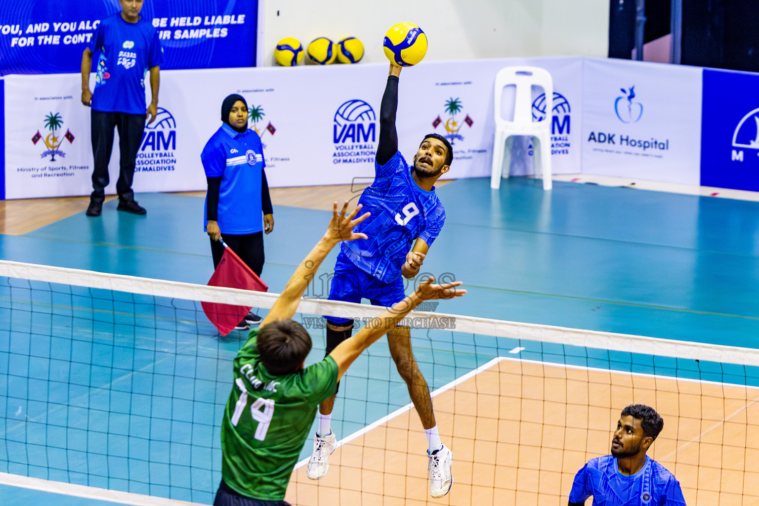 Police Club vs Club HDC in Semi Final of MILO VAM Cup 2024 Men's Division was held in Social Center Indoor Hall on Friday, 1st September 2024. Photos: Nausham Waheed / images.mv