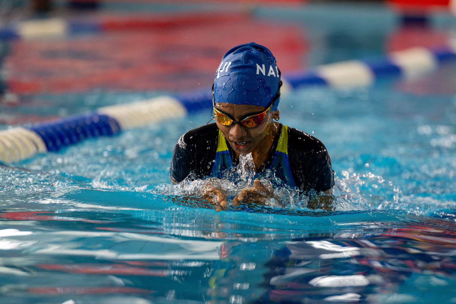 Day 4 of National Swimming Competition 2024 held in Hulhumale', Maldives on Monday, 16th December 2024. 
Photos: Hassan Simah / images.mv