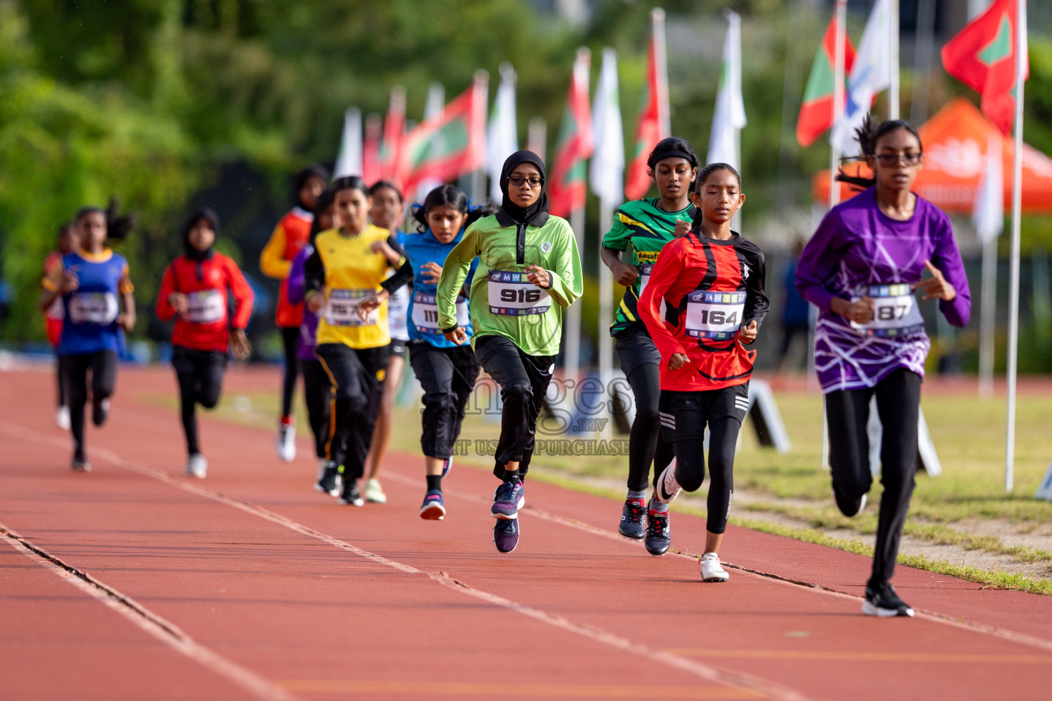 Day 3 of MWSC Interschool Athletics Championships 2024 held in Hulhumale Running Track, Hulhumale, Maldives on Monday, 11th November 2024. 
Photos by: Hassan Simah / Images.mv