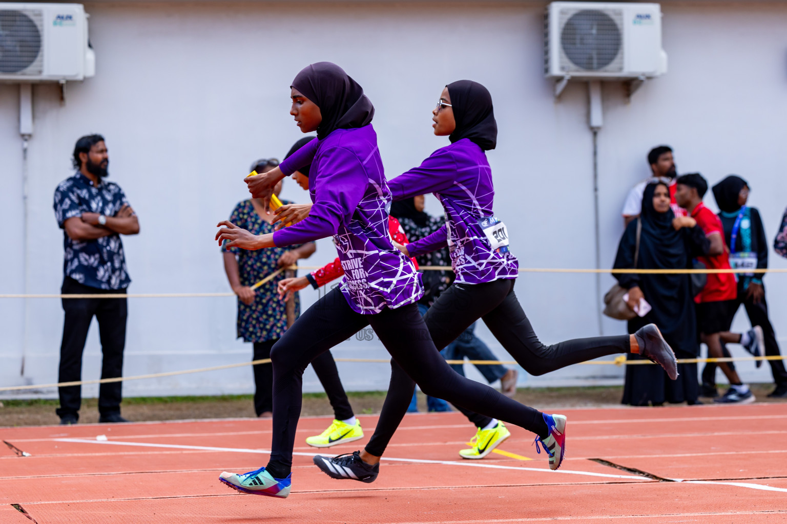 Day 5 of MWSC Interschool Athletics Championships 2024 held in Hulhumale Running Track, Hulhumale, Maldives on Wednesday, 13th November 2024. Photos by: Nausham Waheed / Images.mv