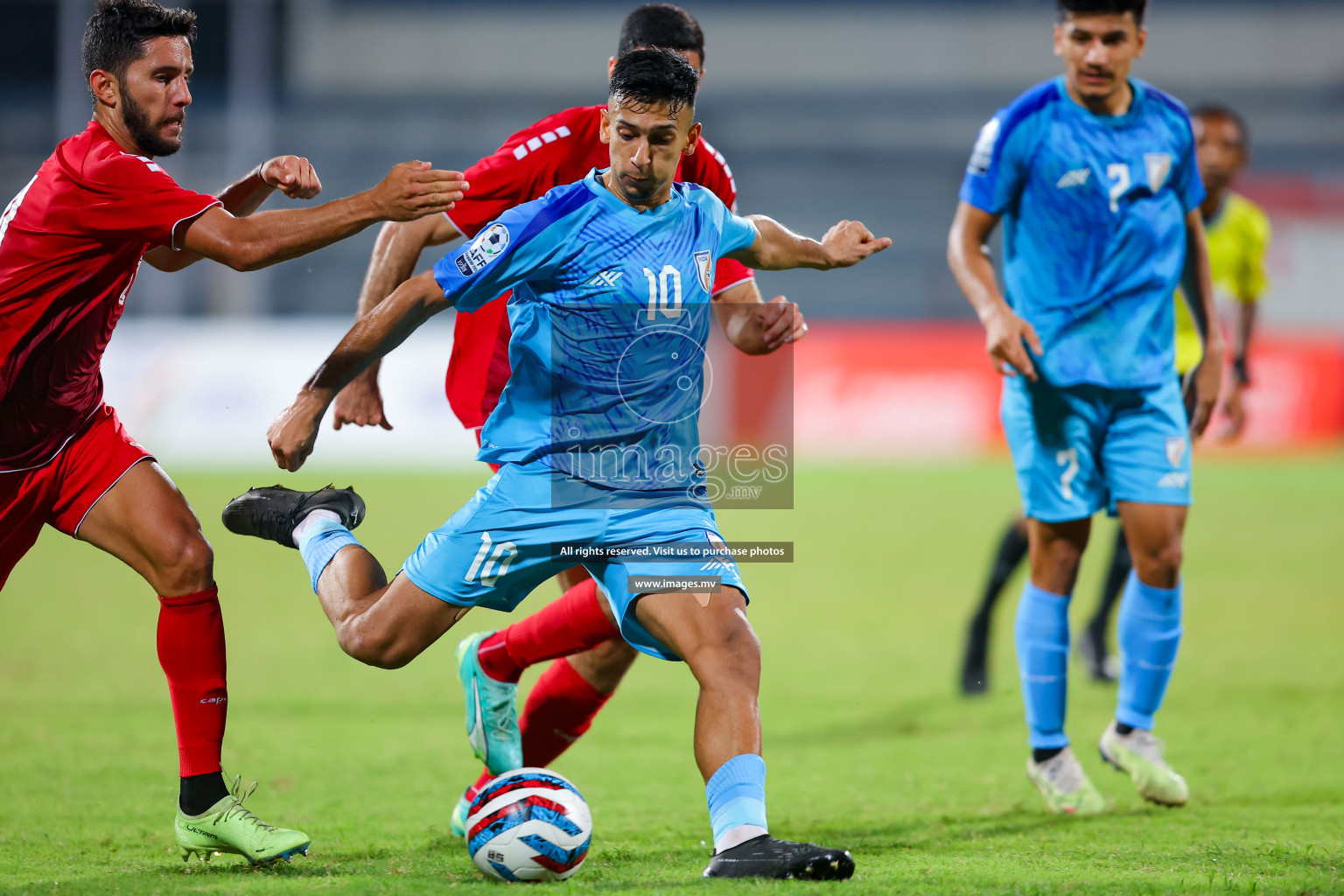 Lebanon vs India in the Semi-final of SAFF Championship 2023 held in Sree Kanteerava Stadium, Bengaluru, India, on Saturday, 1st July 2023. Photos: Nausham Waheed, Hassan Simah / images.mv