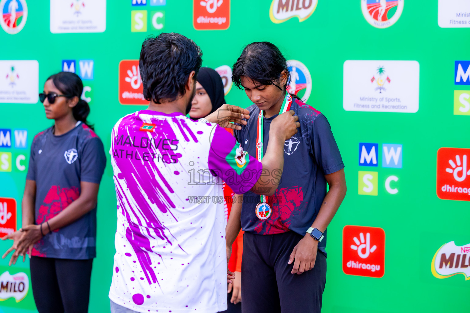 Day 2 of 12th Milo Association Championships was held in Ekuveni Track at Male', Maldives on Friday, 25th April 2025. Photos: Nausham Waheed / images.mv