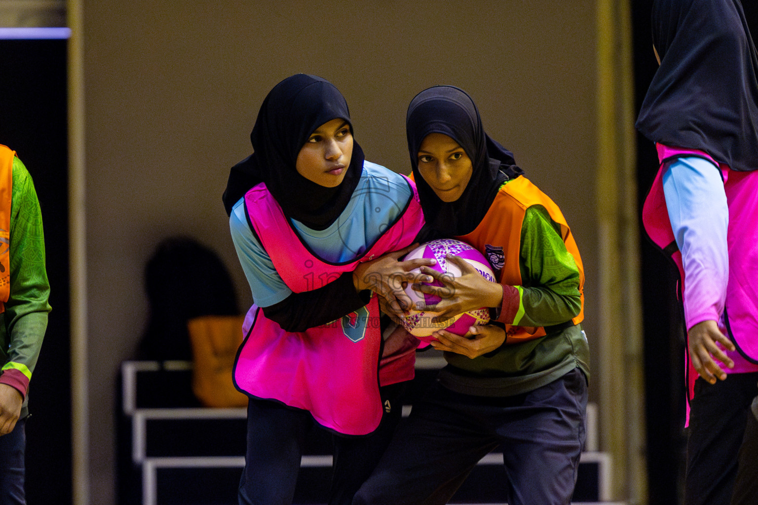 Fiontti A Team vs Young Netters A in Day 2 of 3rd Junior Championship - Netball association of Maldives, held at Social Center on Monday 20th January 2025 . Photos by Nausham Waheed