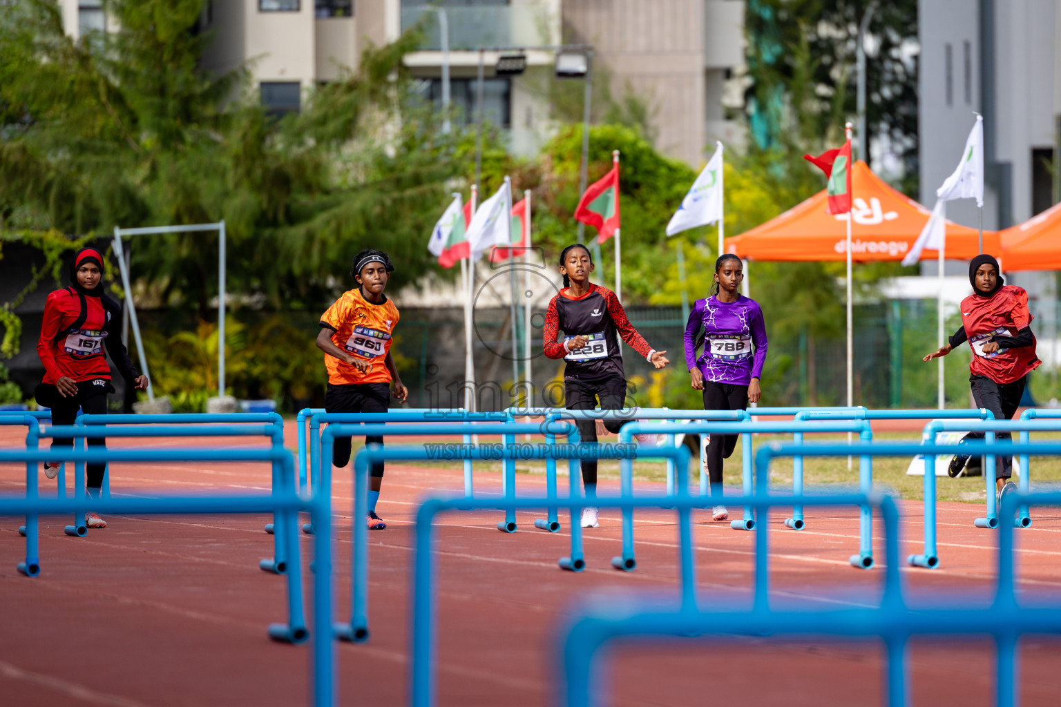 Day 2 of MWSC Interschool Athletics Championships 2024 held in Hulhumale Running Track, Hulhumale, Maldives on Sunday, 10th November 2024. 
Photos by: Hassan Simah / Images.mv