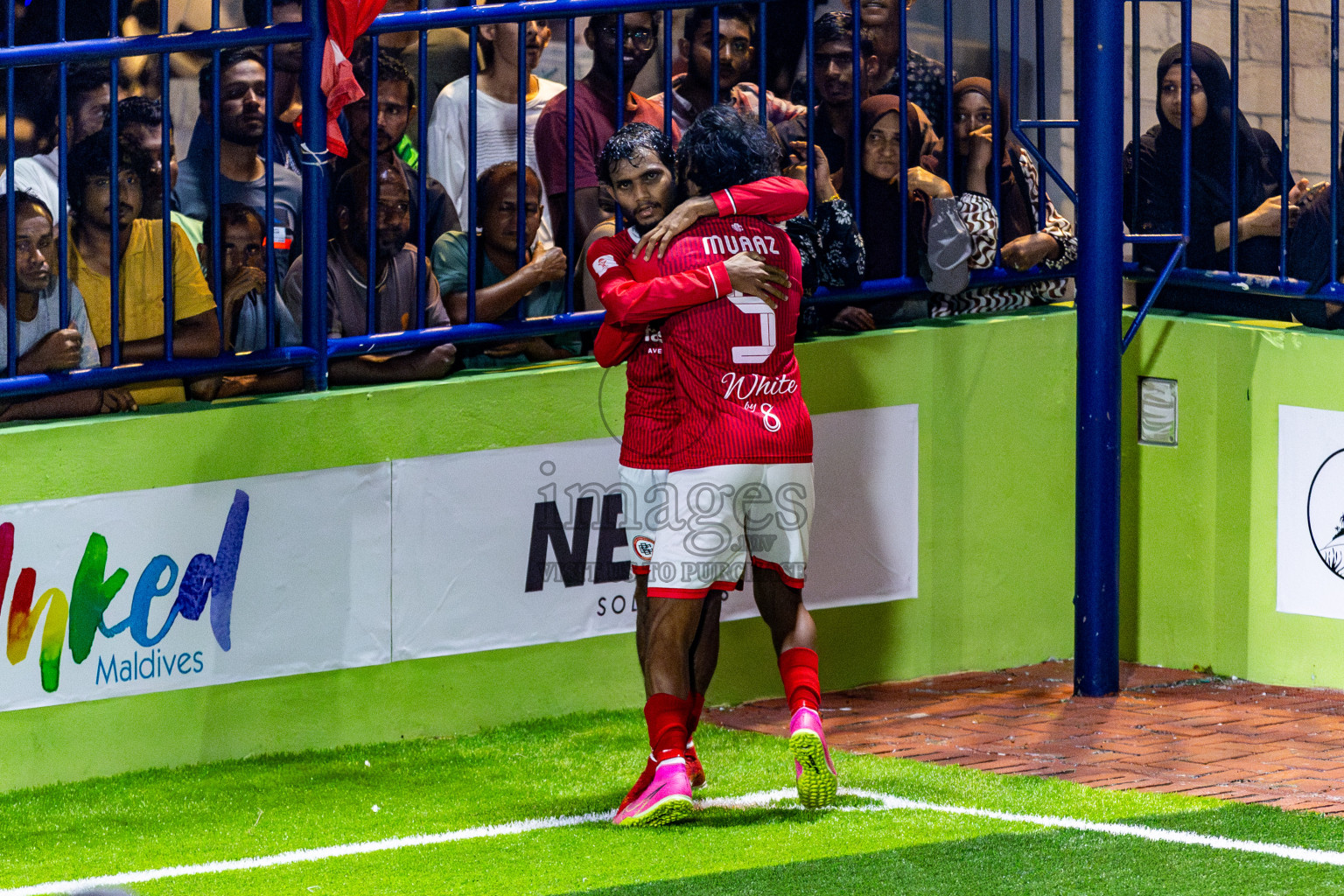 CC Sports Club vs Vela Sports Club in Day 7 of Eydhafushi Futsal Cup 2024 was held on Sunday , 14th April 2024, in B Eydhafushi, Maldives Photos: Nausham Waheed / images.mv