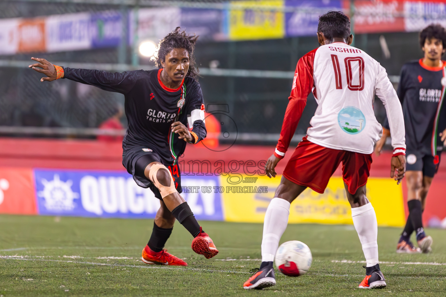 L Isdhoo vs L Hithadhoo in Day 16 of Golden Futsal Challenge 2024 was held on Tuesday, 30th January 2024, in Hulhumale', Maldives Photos: Ismail Thoriq / images.mv