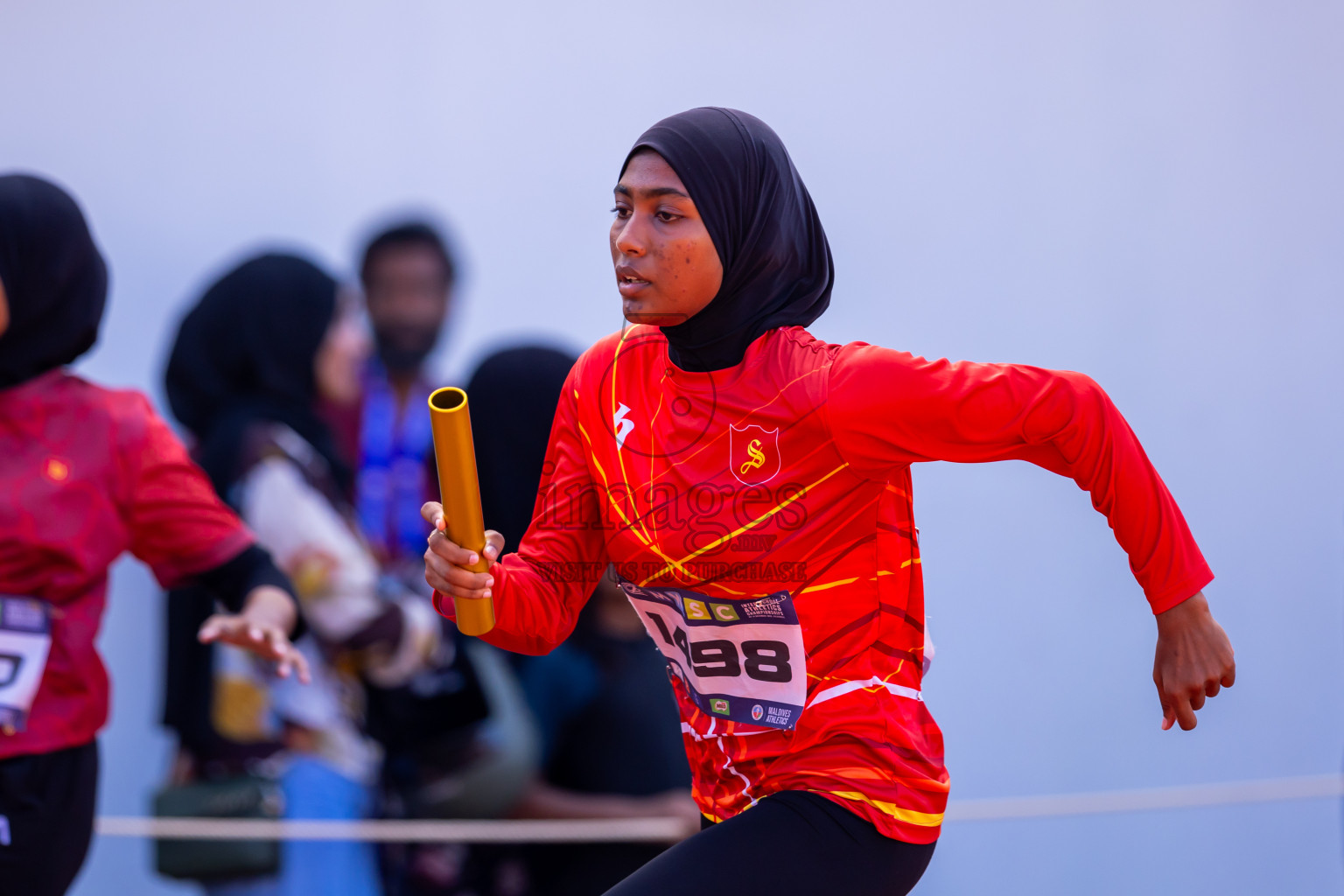 Day 6 of MWSC Interschool Athletics Championships 2024 held in Hulhumale Running Track, Hulhumale, Maldives on Thursday, 14th November 2024. Photos by: Nausham Waheed / Images.mv