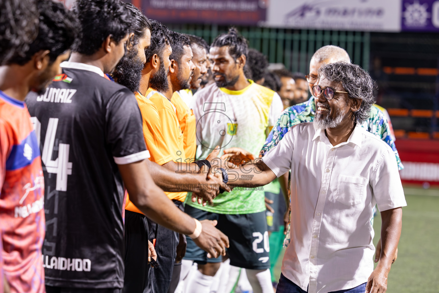 HDh Nellaidhoo vs HDh Vaikaradhoo in Day 9 of Golden Futsal Challenge 2025 was held on Monday, 13th January 2025, in Hulhumale', Maldives
Photos: Ismail Thoriq / images.mv