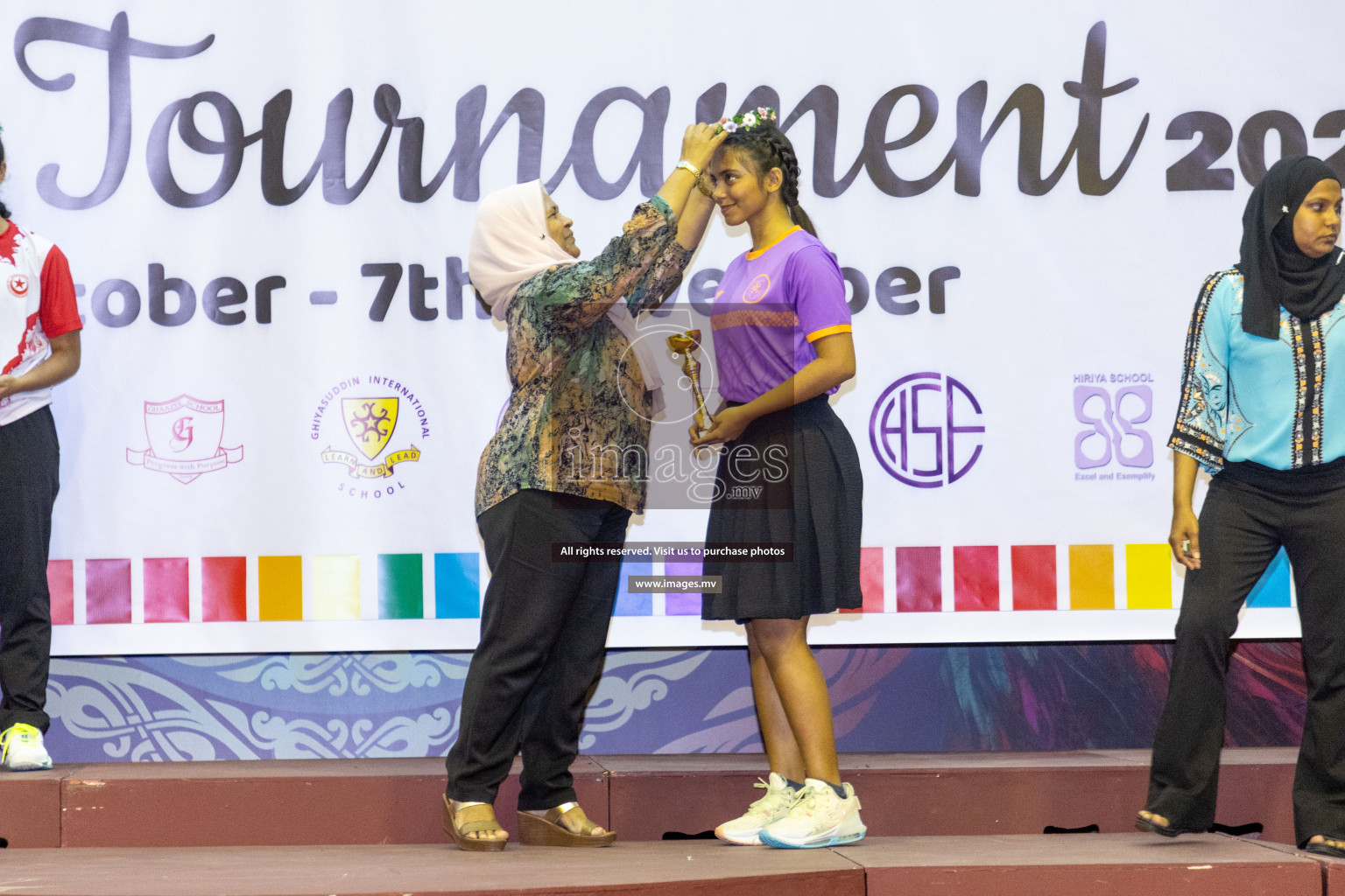 Final of 24th Interschool Netball Tournament 2023 was held in Social Center, Male', Maldives on 7th November 2023. Photos: Nausham Waheed / images.mv