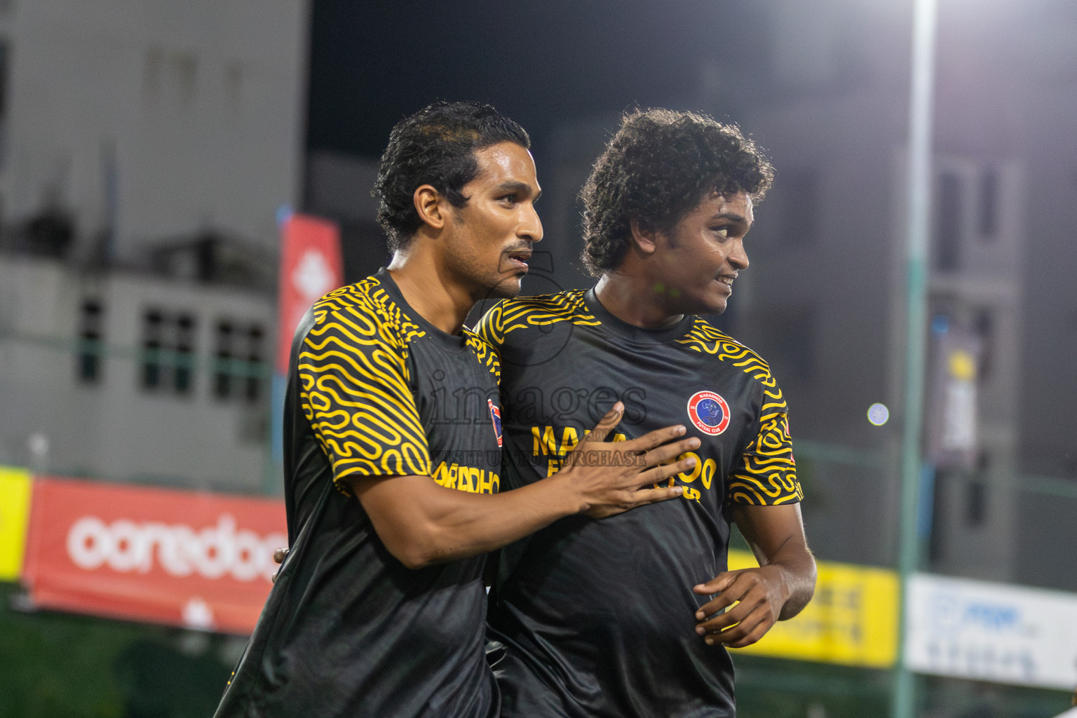 S Hithadhoo vs S Maradhoo in Day 18 of Golden Futsal Challenge 2024 was held on Thursday, 1st February 2024, in Hulhumale', Maldives Photos: Mohamed Mahfooz Moosa, / images.mv