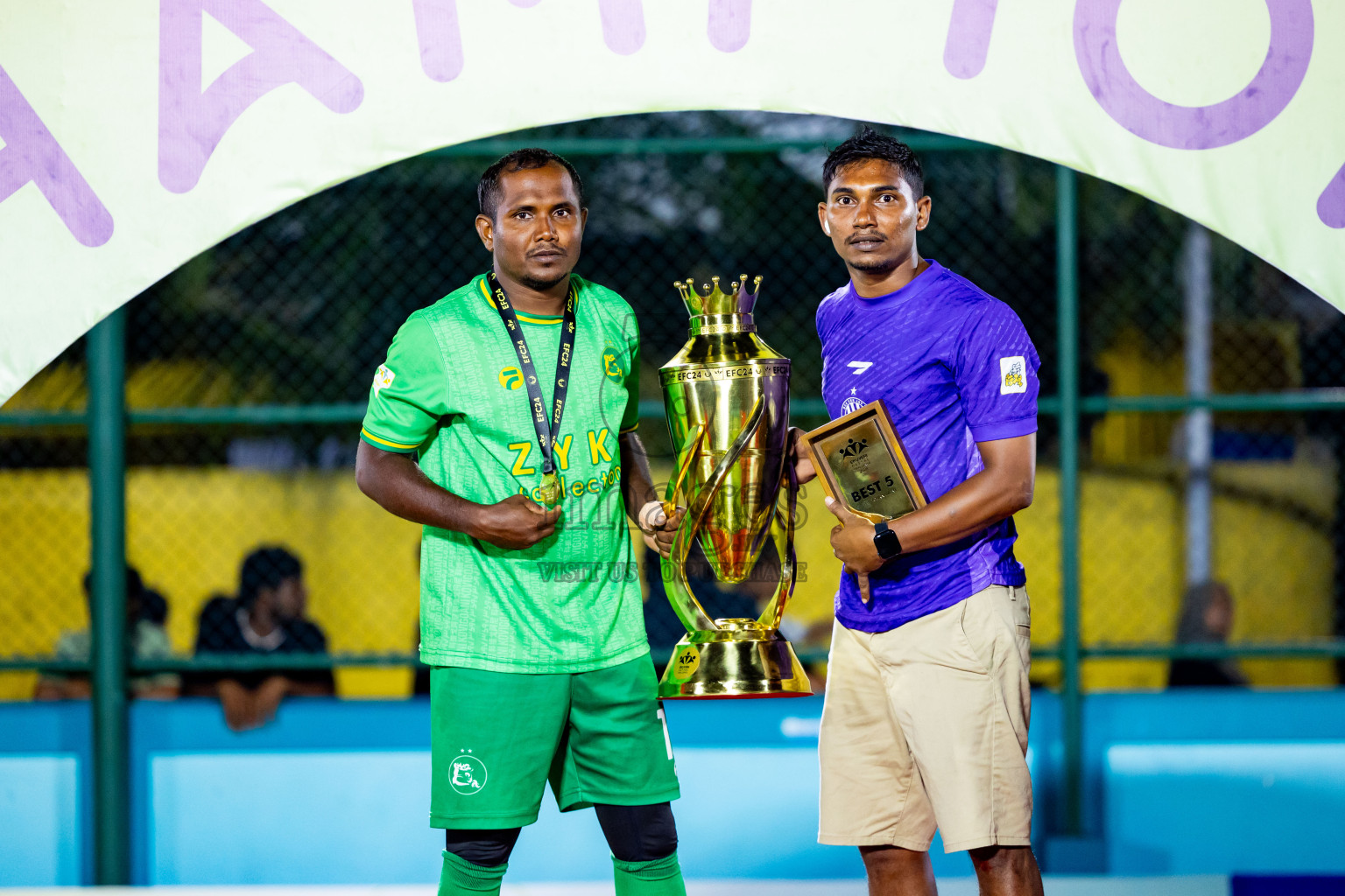 Dee Ess Kay vs Kovigoani in Final of Laamehi Dhiggaru Ekuveri Futsal Challenge 2024 was held on Wednesday, 31st July 2024, at Dhiggaru Futsal Ground, Dhiggaru, Maldives Photos: Nausham Waheed / images.mv