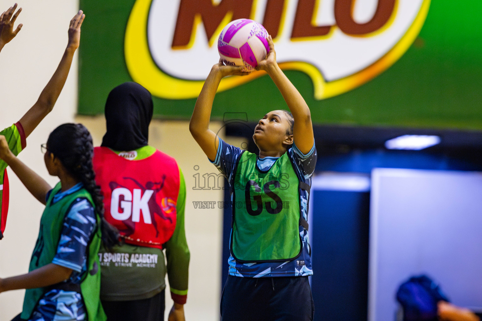 Fiontti Sports Club vs High Flyers U13 Finals of 3rd Netball Junior Championship, held at Social Center on Saturday, 25th January 2025 . Photos: Nausham Waheed / images.mv