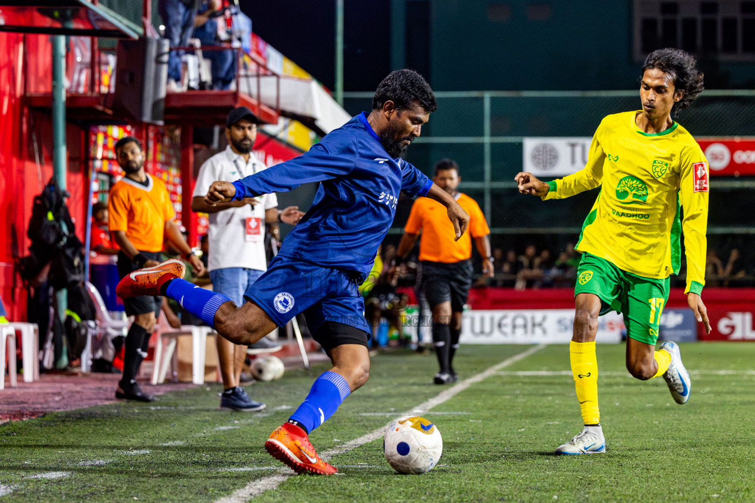 Gdh Vaadhoo vs GA Villingili in zone round Day 30 of Golden Futsal Challenge 2025 was held on Monday , 3rd February 2025, in Hulhumale', Maldives. Photos: Nausham Waheed / images.mv