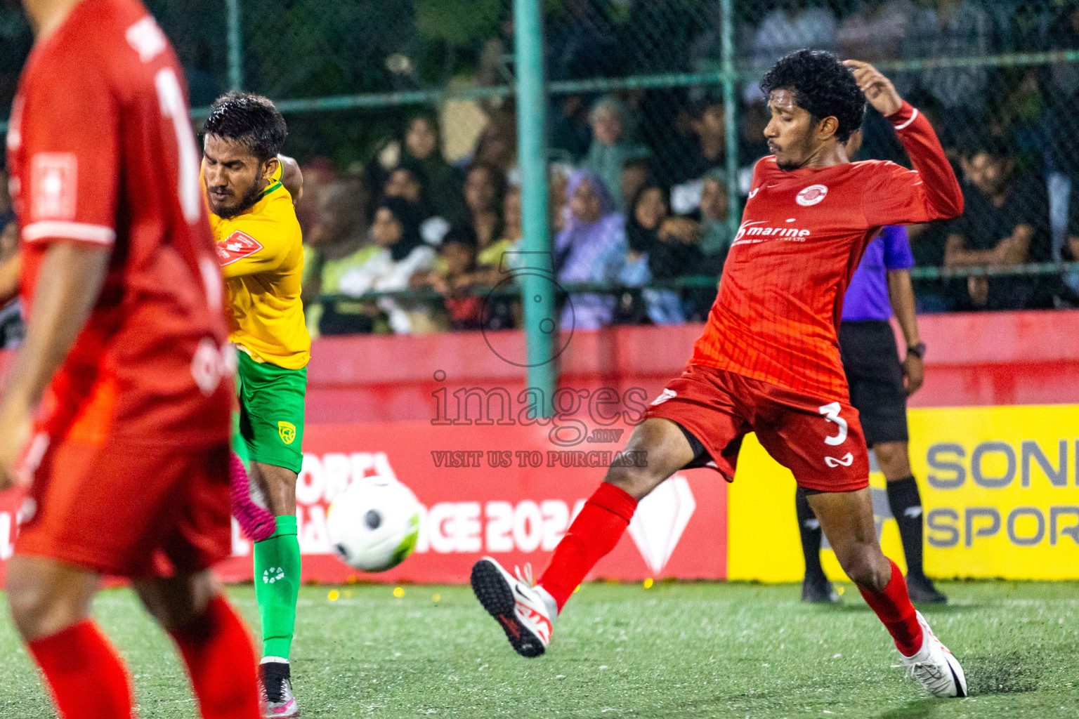 GDh. Vaadhoo VS GDh. Gadhdhoo in Day 23 of Golden Futsal Challenge 2024 was held on Tuesday , 6th February 2024 in Hulhumale', Maldives 
Photos: Hassan Simah / images.mv