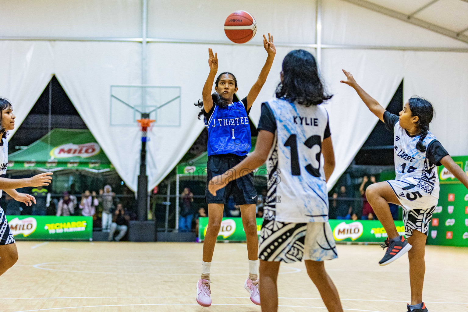 Day 3 of Milo 5 x 5 Junior Challenge 2025 - Basketball tournament held in Basketball Training Center, Male', Maldives on Saturday, 11th October 2025. Photos by: Nausham Waheed, Areef Adam / Images.mv
