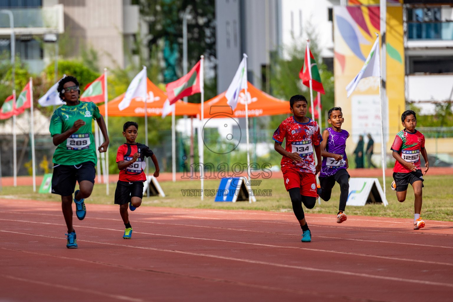 Day 2 of MWSC Interschool Athletics Championships 2024 held in Hulhumale Running Track, Hulhumale, Maldives on Sunday, 10th November 2024. 
Photos by: Hassan Simah / Images.mv