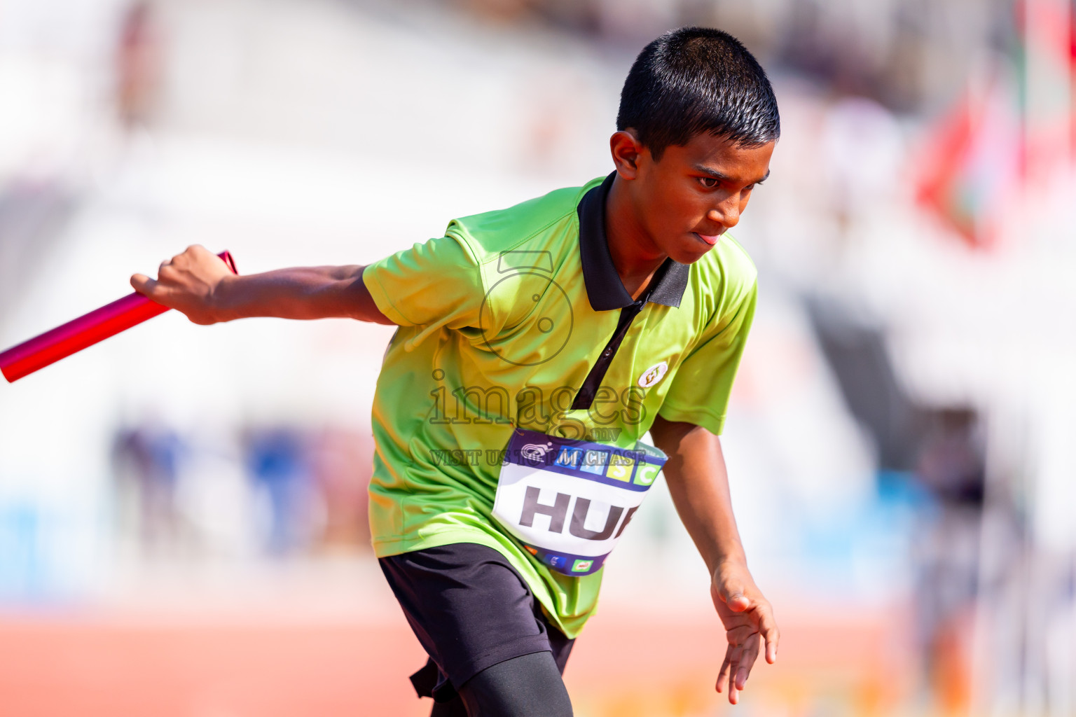 Day 6 of MWSC Interschool Athletics Championships 2024 held in Hulhumale Running Track, Hulhumale, Maldives on Thursday, 14th November 2024. Photos by: Nausham Waheed / Images.mv