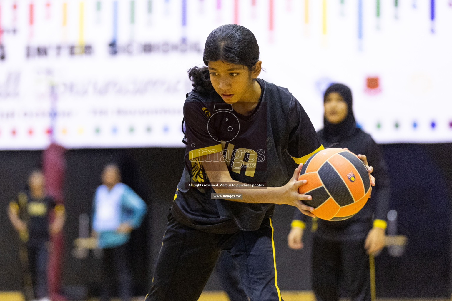 Day 10 of 24th Interschool Netball Tournament 2023 was held in Social Center, Male', Maldives on 5th November 2023. Photos: Nausham Waheed / images.mv