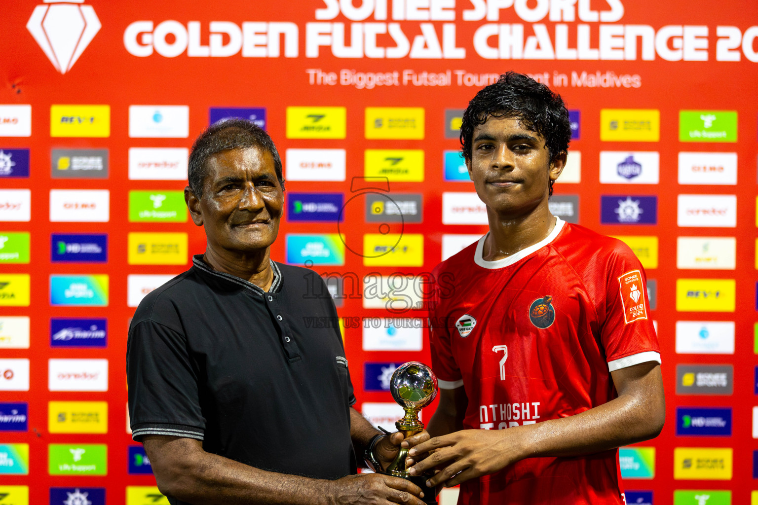 F Dharanboodhoo vs F Magoodhoo in Day 8 of Golden Futsal Challenge 2024 was held on Monday, 22nd January 2024, in Hulhumale', Maldives Photos: Mohamed Mahfooz Moosa / images.mv