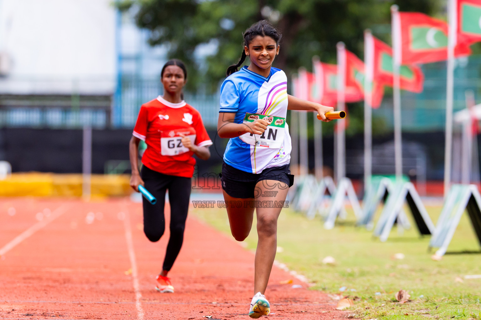 Day 6 of Inter-school Athletics Championship 2025 held in Ekuveni Synthetic Track, Male', Maldives on Sunday, 12th October 2025. Photos by: Nausham Waheed / Images.mv