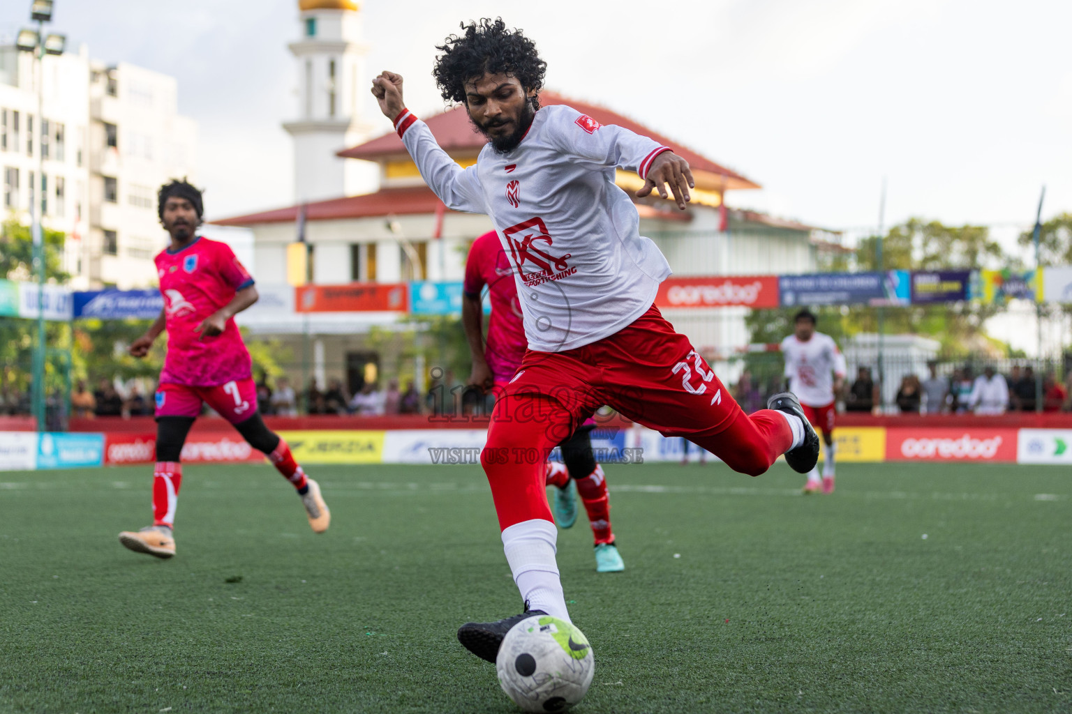 Dh Meedhoo vs Dh Maaenboodhoo in Day 20 of Golden Futsal Challenge 2024 was held on Saturday , 3rd February 2024 in Hulhumale', Maldives Photos: Nausham Waheed / images.mv