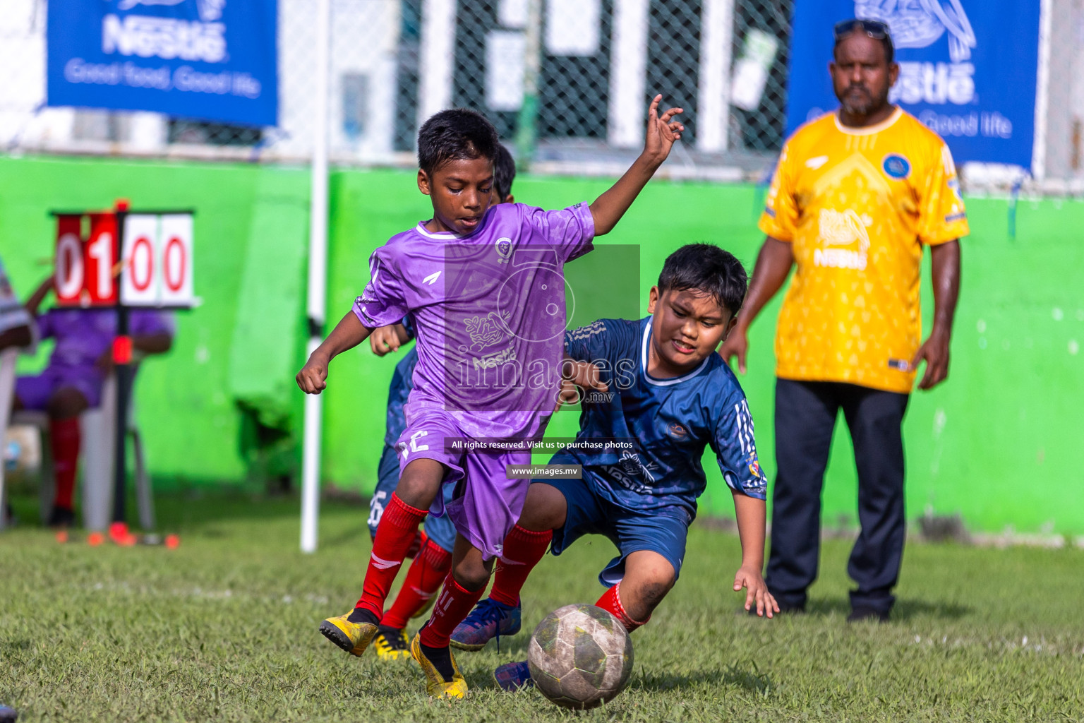 Day 2 of Nestle kids football fiesta, held in Henveyru Football Stadium, Male', Maldives on Thursday, 12th October 2023 Photos: Ismail Thoriq / Images.mv