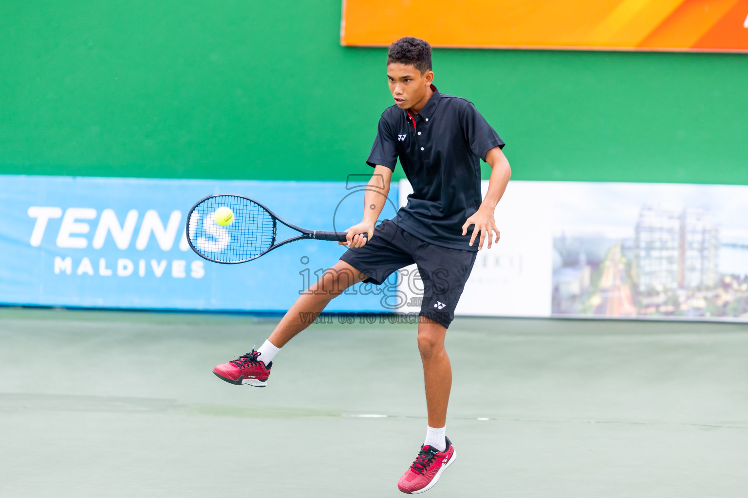 Day 6 of ATF Maldives Junior Open Tennis was held in Male' Tennis Court, Male', Maldives on Tuesday, 17th December 2024. Photos: Nausham Waheed/ images.mv