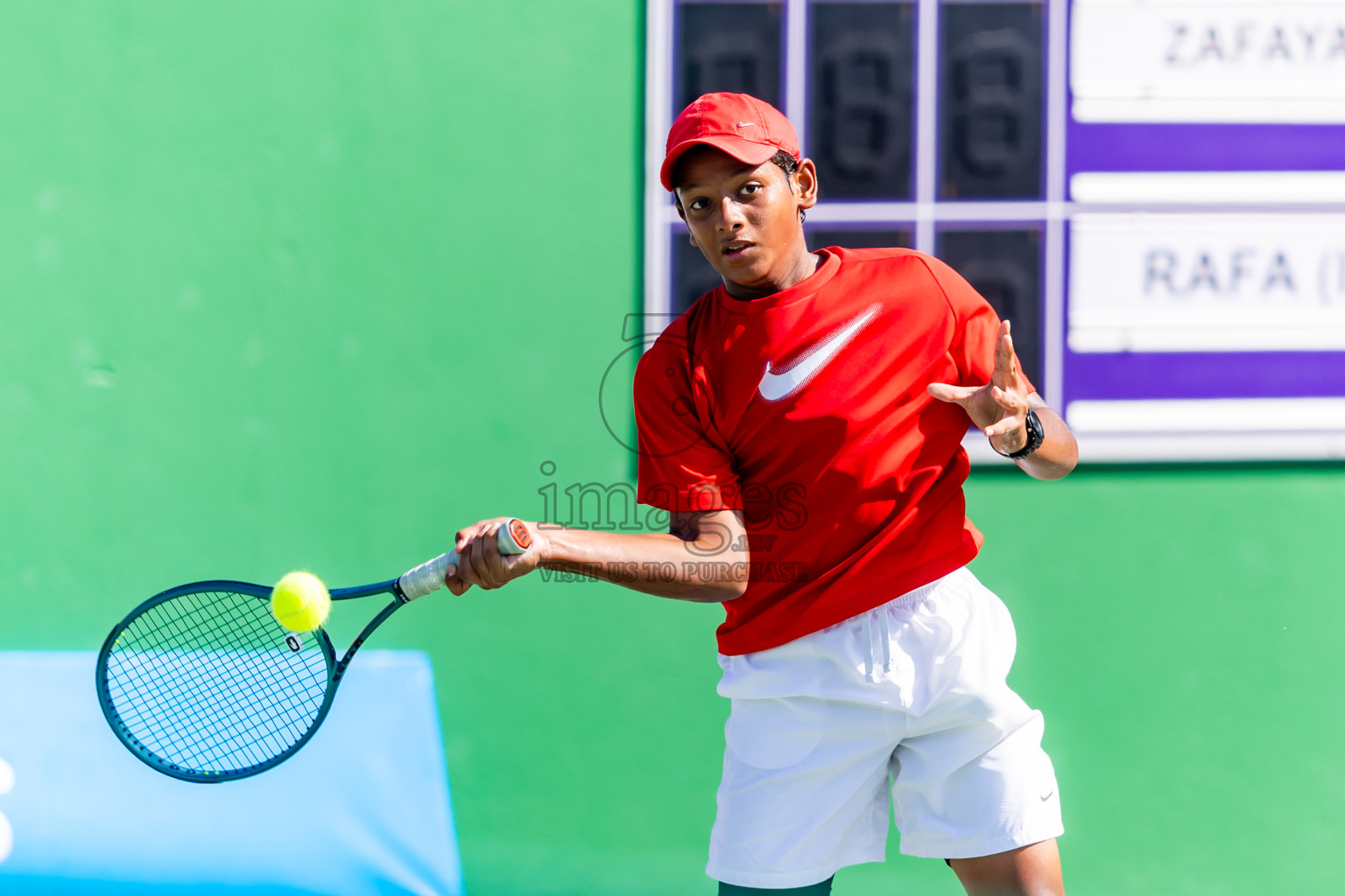 Day 2 of ATF Maldives Junior Open Tennis was held in Male' Tennis Court, Male', Maldives on Tuesday, 10th December 2024. Photos: Nausham Waheed / images.mv