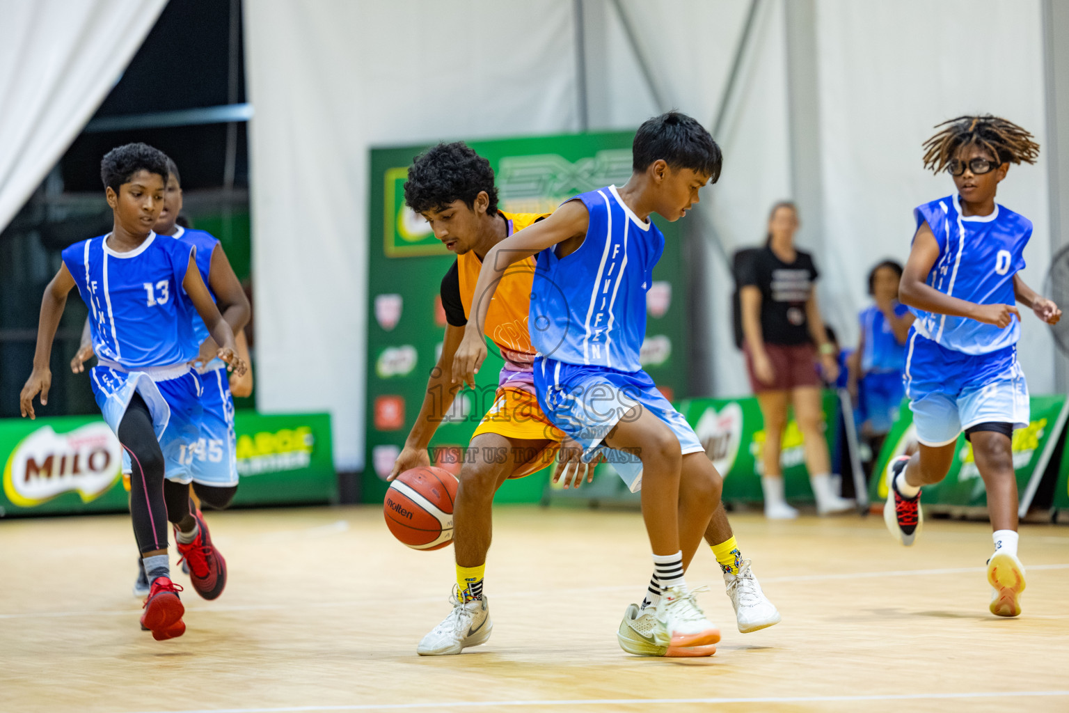 Milo 5 x 5 Junior Challenge 2025 - Basketball tournament held in Basketball Training Center, Male', Maldives on Thursday, 09th October 2025. 
Photo by: Hassan Simah / Images.mv