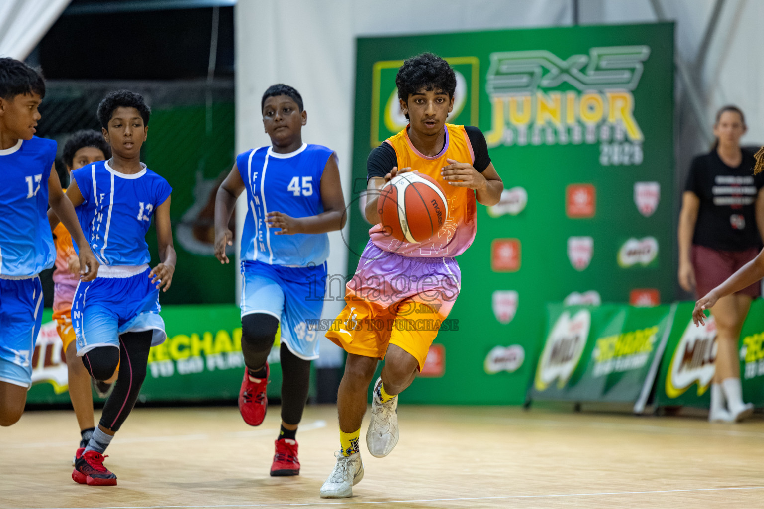 Milo 5 x 5 Junior Challenge 2025 - Basketball tournament held in Basketball Training Center, Male', Maldives on Thursday, 09th October 2025. 
Photo by: Hassan Simah / Images.mv