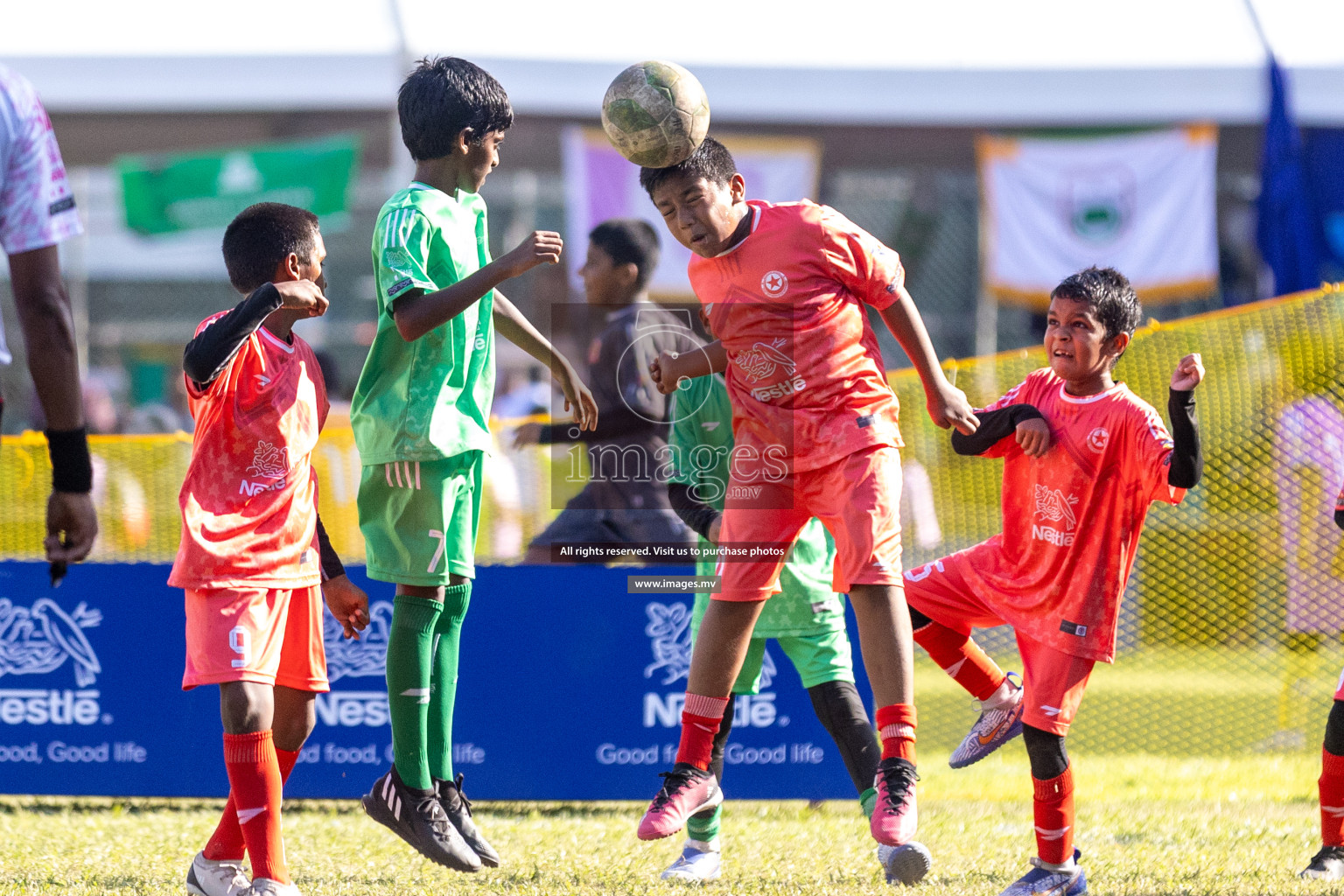 Day 3 of Nestle Kids Football Fiesta, held in Henveyru Football Stadium, Male', Maldives on Friday, 13th October 2023 Photos: Nausham Waheed/ images.mv