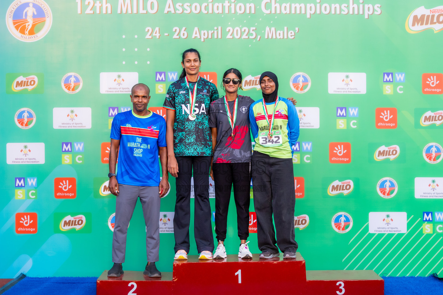 Day 1 of 12th Milo Association Championships was held in Ekuveni Track at Male', Maldives on Thursday, 24th April 2025. Photos: Nausham Waheed / images.mv