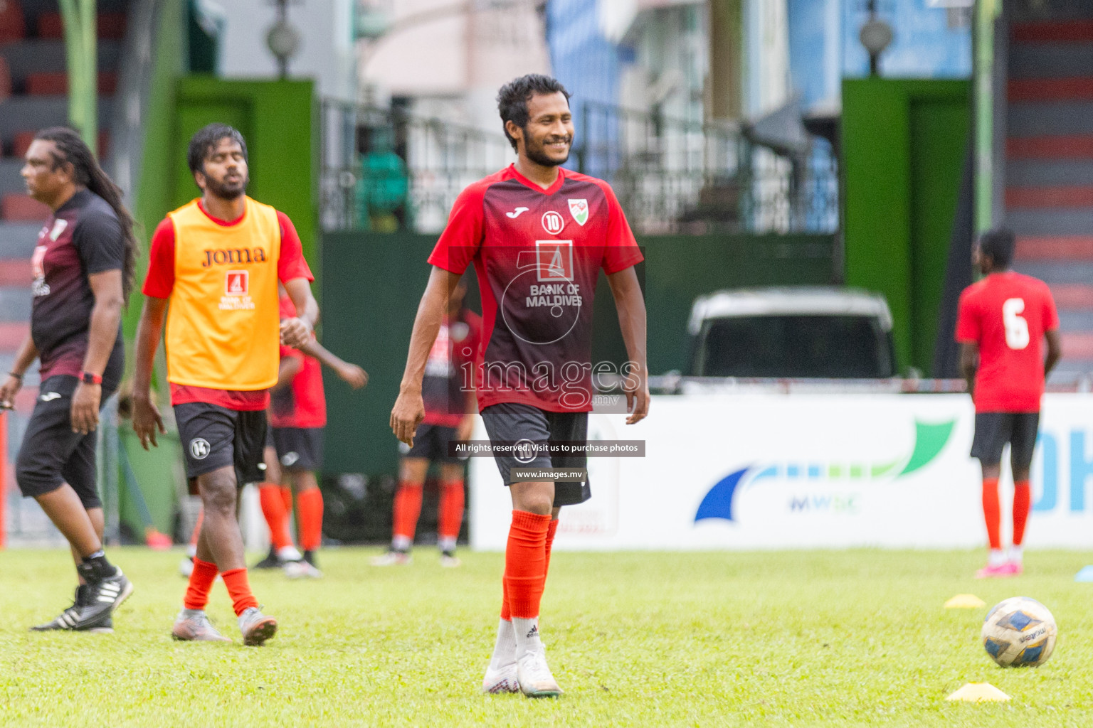 Training session for the Maldives national football team in preparation for the upcoming match against Bangladesh, held in Football Stadium, Male', Maldives on Tuesday, 10th October 2023 Photos: Nausham Waheed/ Images.mv