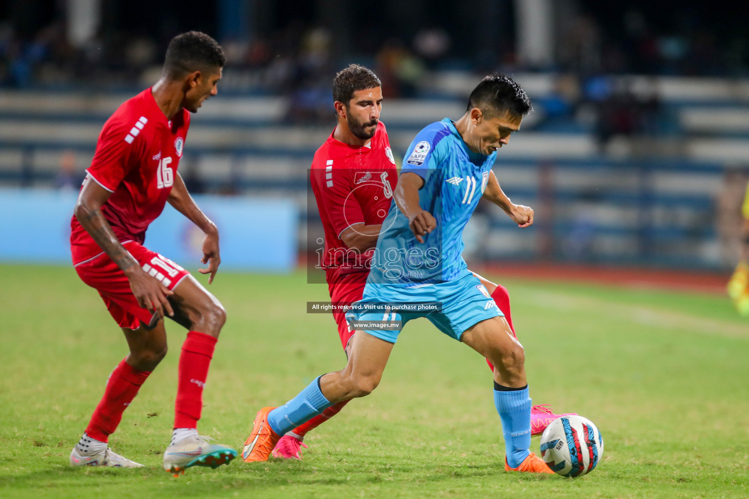 Lebanon vs India in the Semi-final of SAFF Championship 2023 held in Sree Kanteerava Stadium, Bengaluru, India, on Saturday, 1st July 2023. Photos: Hassan Simah / images.mv