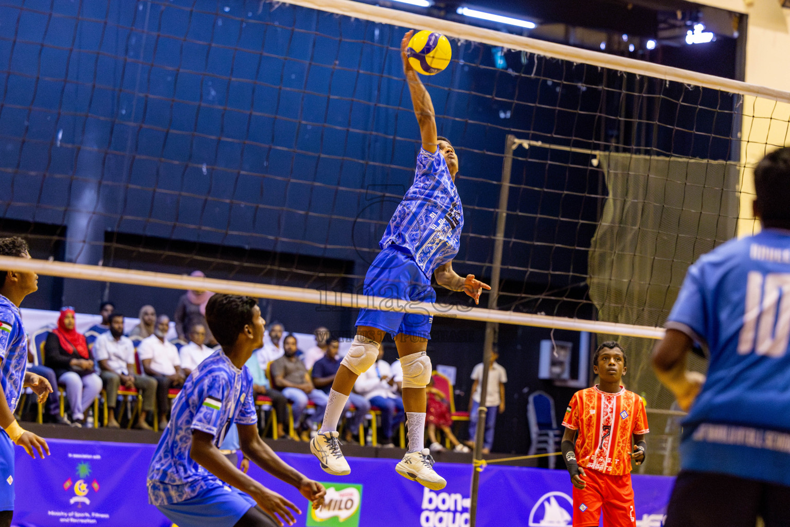 Finals of Interschool Volleyball Tournament 2024 was held in Social Center at Male', Maldives on Friday, 6th December 2024. Photos: Nausham Waheed / images.mv