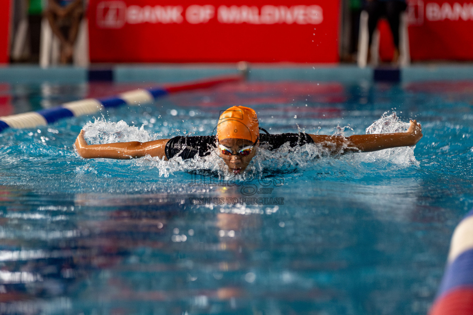 Day 3 of National Swimming Competition 2024 held in Hulhumale', Maldives on Sunday, 15th December 2024. Photos: Hassan Simah / images.mv