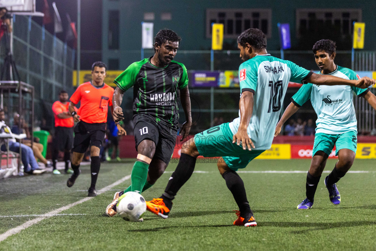 HA Thakandhoo vs HA Vashafaru in Day 9 of Golden Futsal Challenge 2024 was held on Tuesday, 23rd January 2024, in Hulhumale', Maldives Photos: Nausham Waheed / images.mv