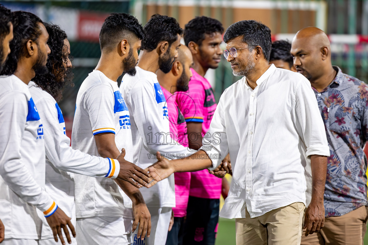 S. Hithadhoo VS ADh. Maamigili in Round of 16 on Day 40 of Golden Futsal Challenge 2024 which was held on Tuesday, 27th February 2024, in Hulhumale', Maldives Photos: Hassan Simah / images.mv